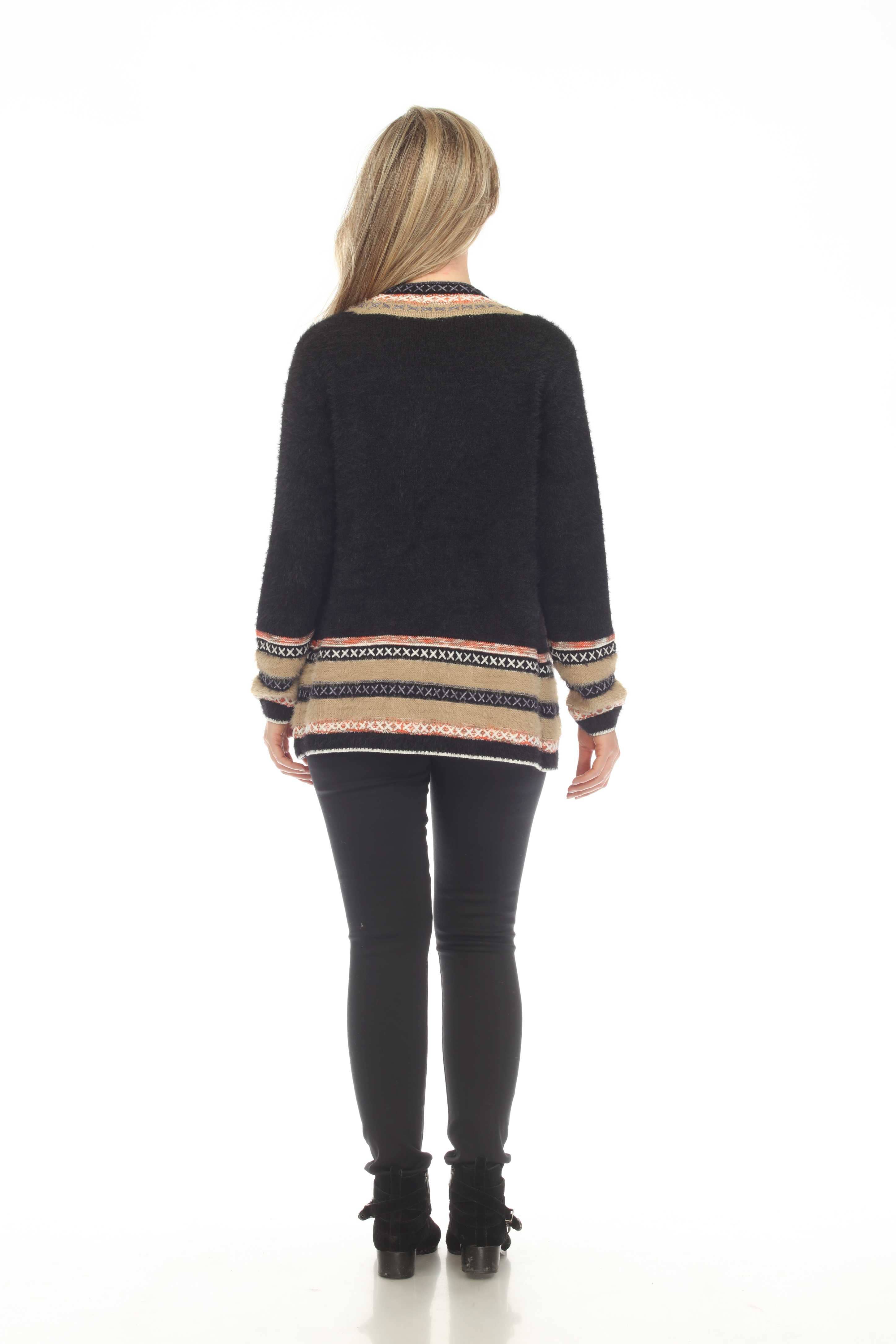 Rising International Inc - Vente Cardigan – femme - Cardigan à capuche ouvert en forme de X pour femmes, noir et doré1