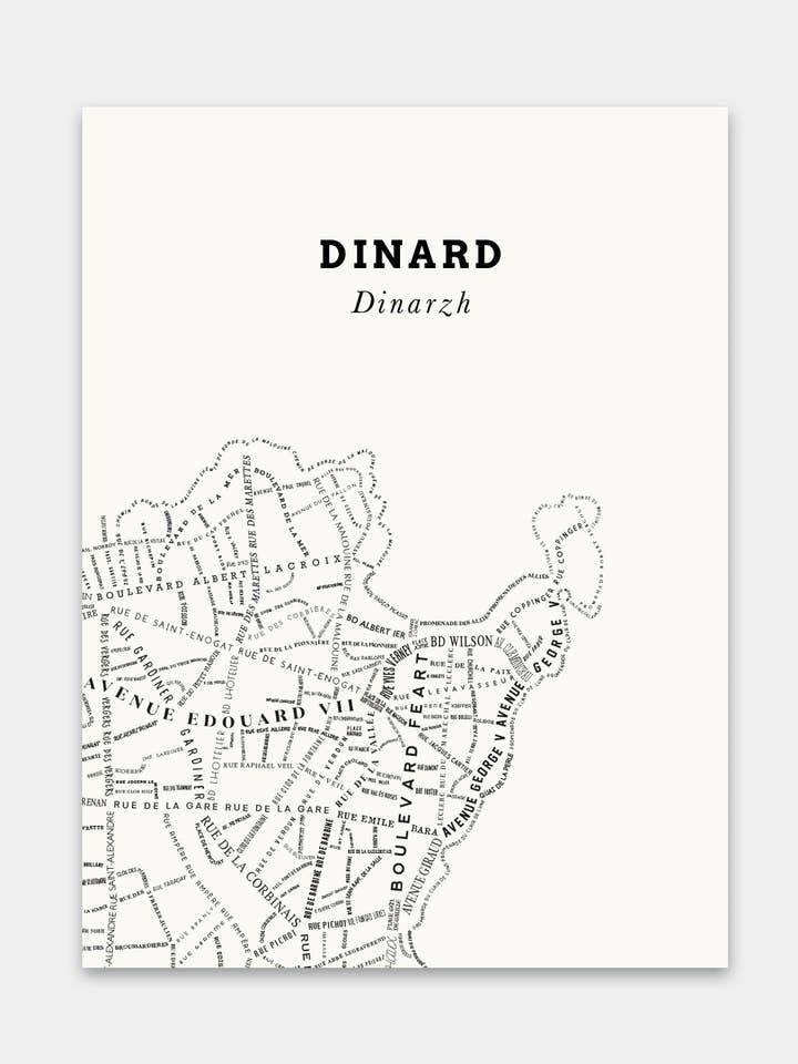 Affiche Le Bon Plan - Dinard Crème pour la vente par Zébu