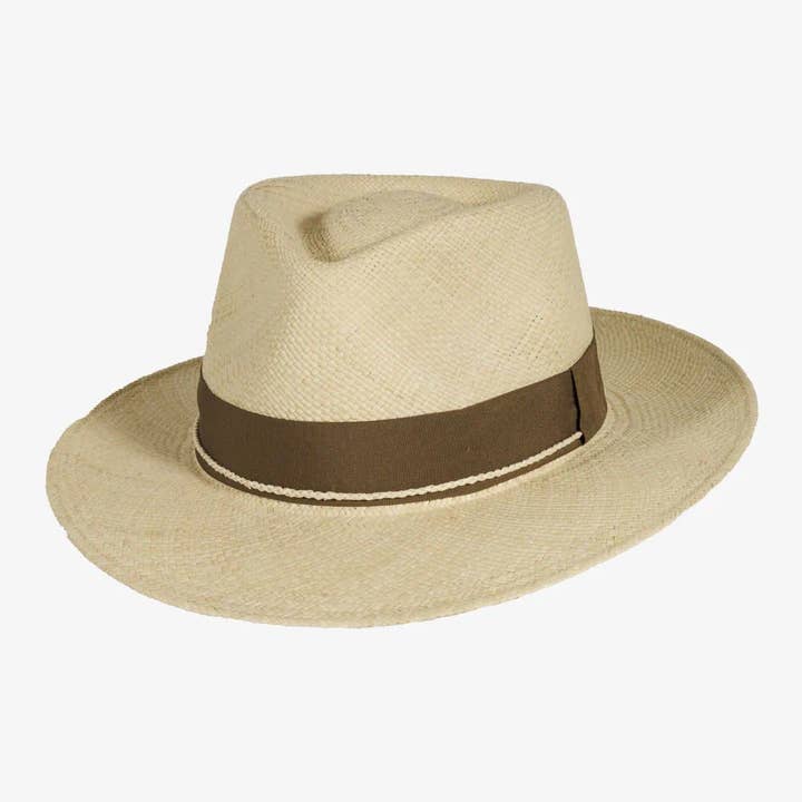 Natural Chapéu Fedora Panamá Genuíno - Estilo Quito para venda a revendedores na Faire3