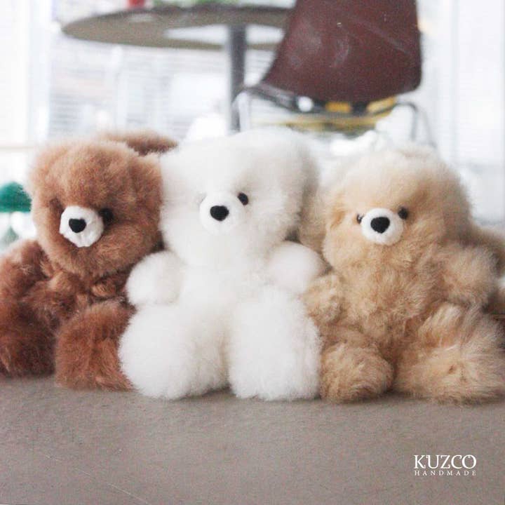 KuzcoHandmade - Venta al por mayor Peluche - Niños y bebés - Animal de peluche de alpaca mediano de 12" - Oso de peluche hecho a mano