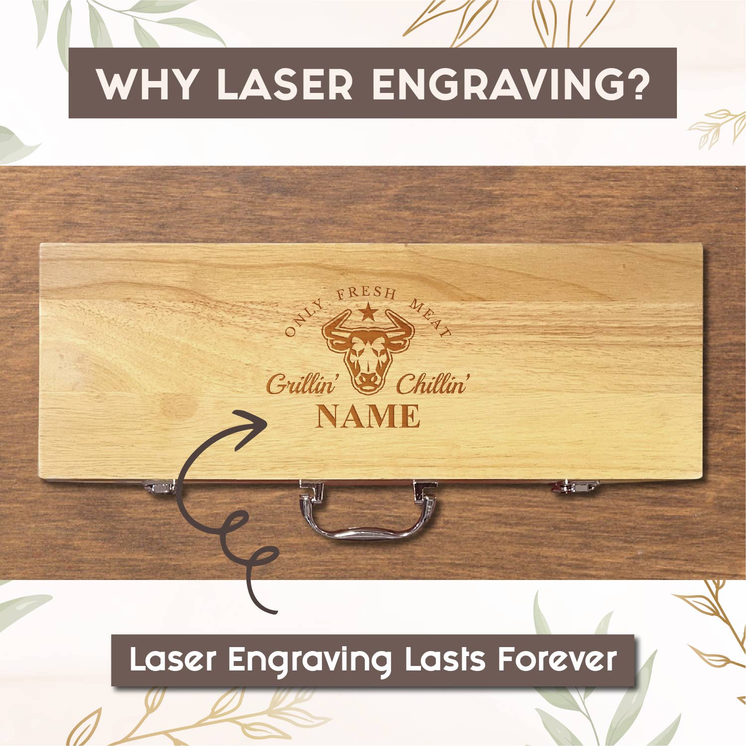 Engrave My Memories - Wholesale Outdoor Grill Tools - Personalized Grill,Custom Father's Day Gift, BBQ Grill Set8