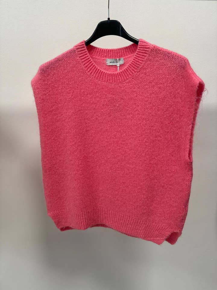 NOELINE - Wholesale Knit Sweater - Women's - Sleeveless sweater 40% kid mohair 765214