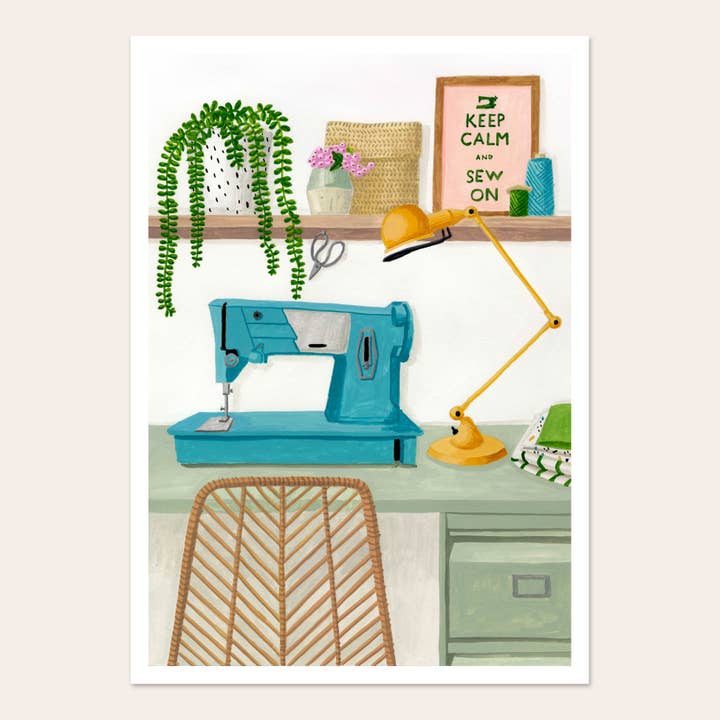 Keep calm and sew poster for wholesale by MÉLANIE VOITURIEZ