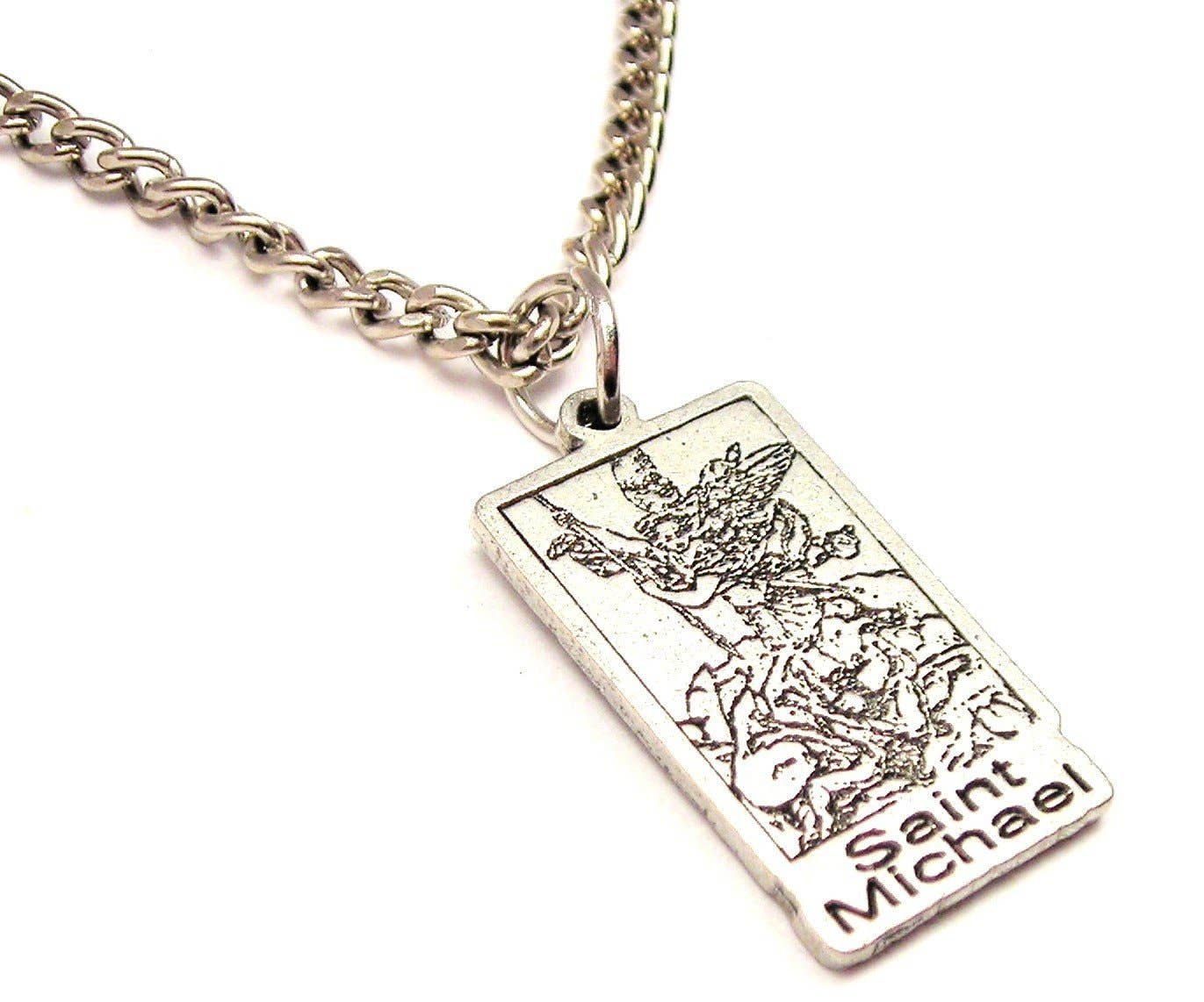 Chubby Chico Charms - Wholesale Pendant/Charm Necklace - Saint Michael Single Charm Necklace0