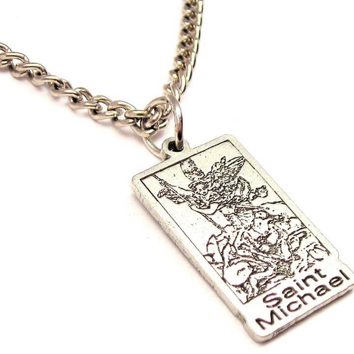 Chubby Chico Charms - Wholesale Pendant/Charm Necklace - Saint Michael Single Charm Necklace