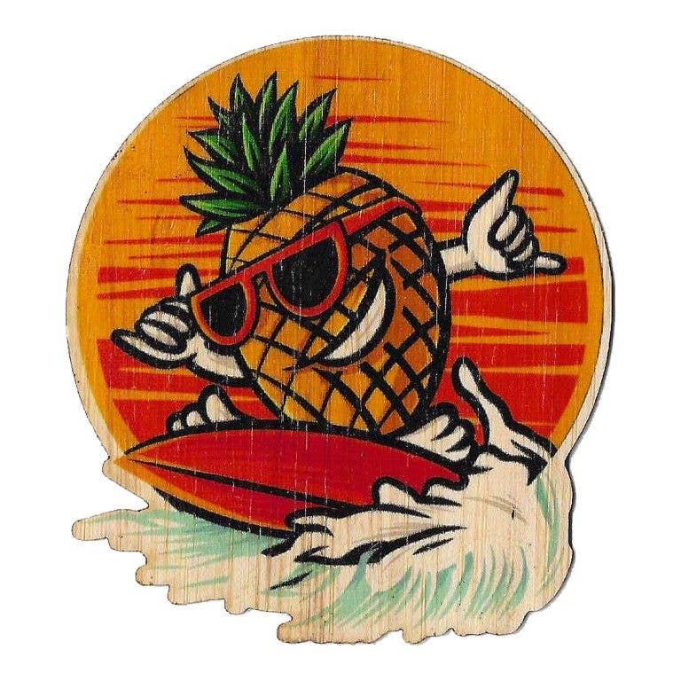 Bamboo Wood Stickers - Venta al por mayor Pegatina - Piña Shaka Surfing1