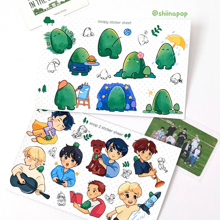 SOOP 2 sticker sheets for wholesale by shiinapop