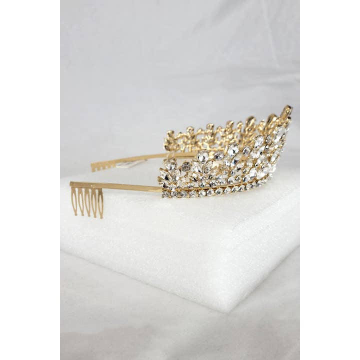 Chicas - Wholesale Tiara - Women's - Metal tiara with jewel rhinestones, one size fits all HT97110