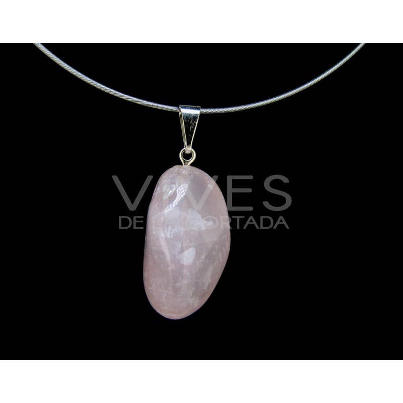 Vives de la Cortada S.L - Wholesale Individual Charm/Pendant - Tumbled Rose Quartz Pendant0