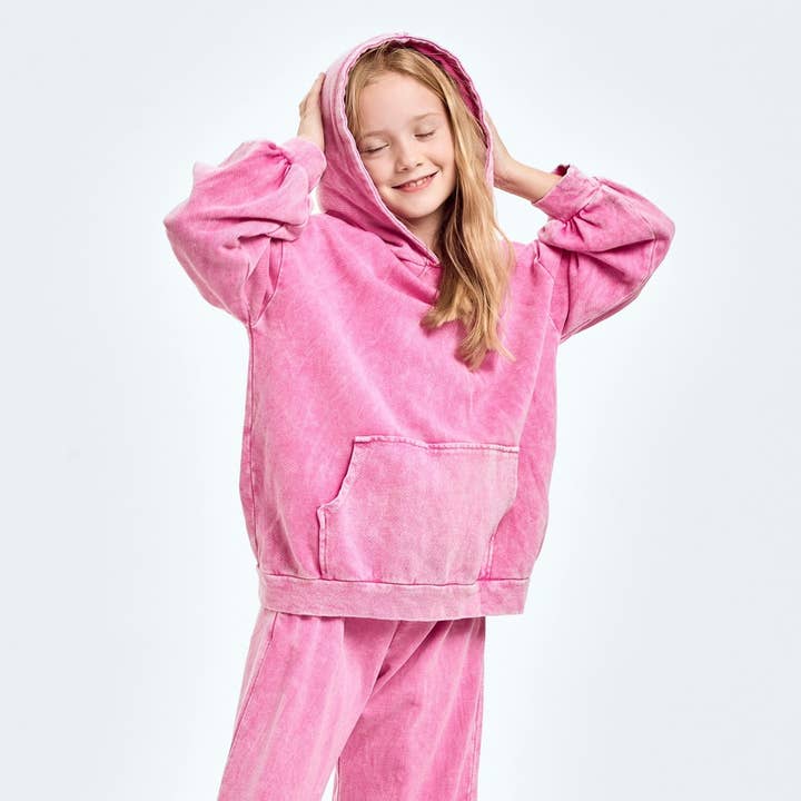 Överdimensionerad hoodie med mineraltvätt för wholesale av Good Girl