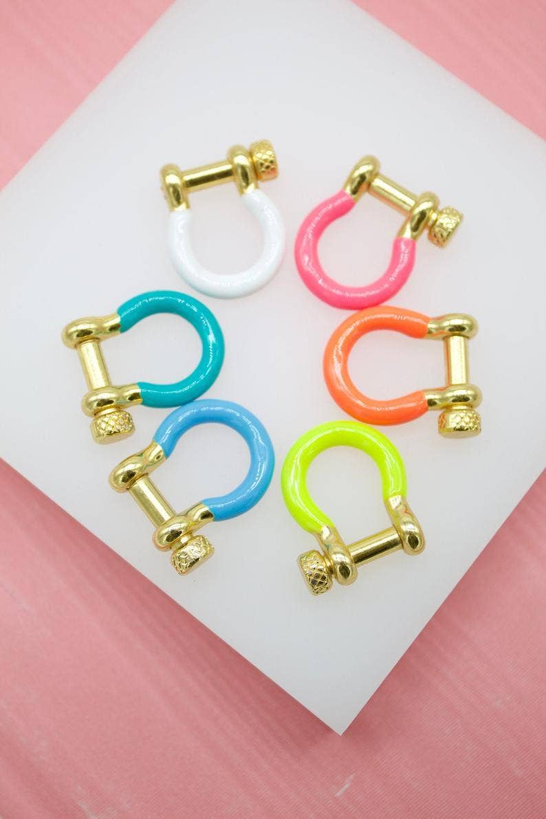 MIA Jewelry – wholesale Clasp – 18K Gold Filled Colored Carabiner Lock, Carabiner Clasp, Screw in Clasp (A63)4