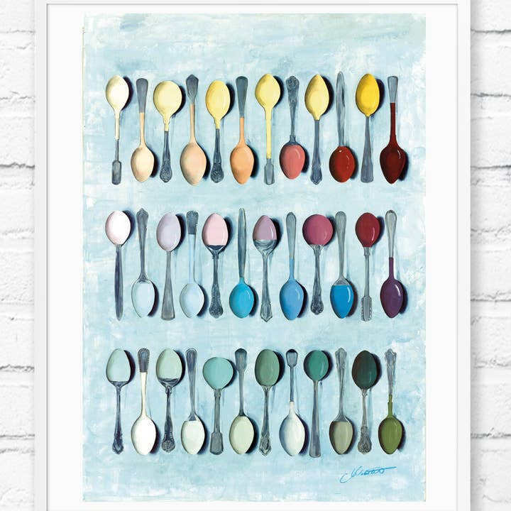 Cuillères Print pour la vente par Sarah Gregory Designs