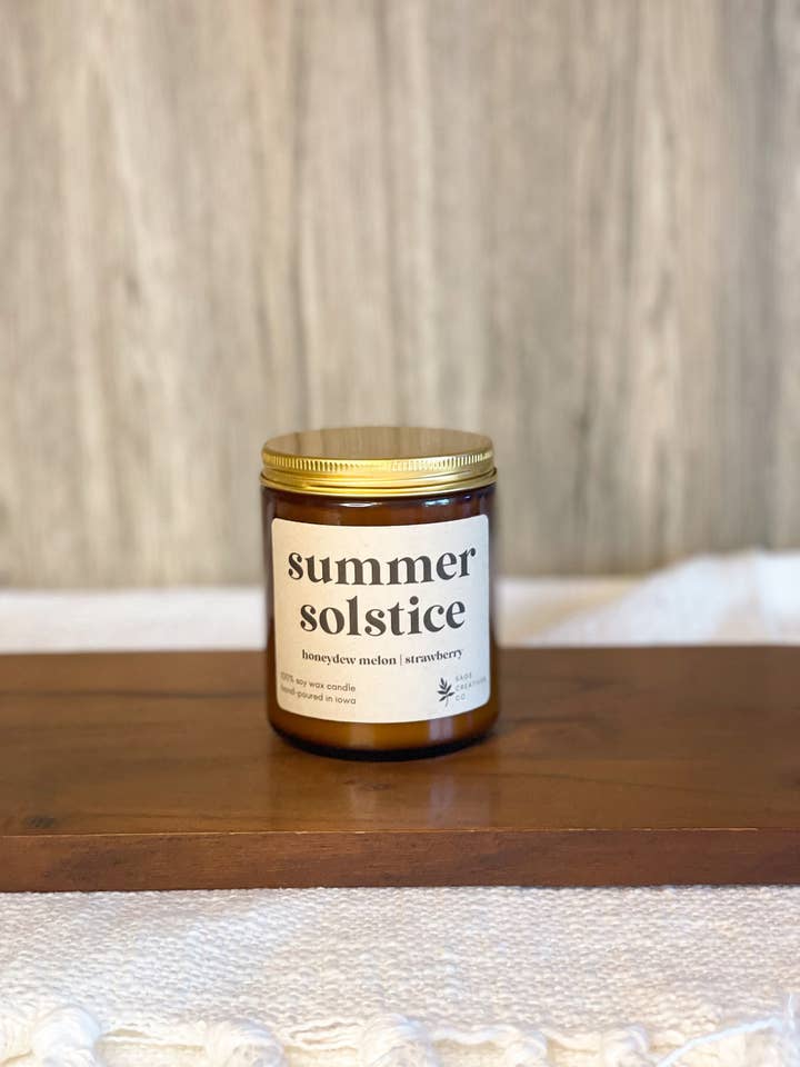 Summer Solstice - 100% Soy Wax Candle for wholesale by Sage Candle Co.