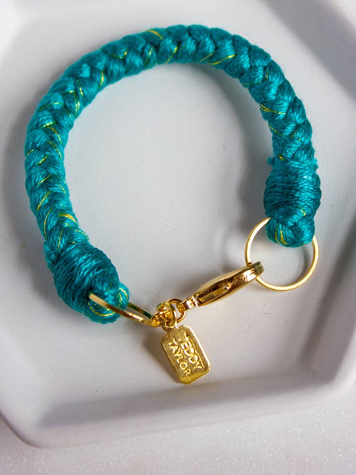 Beach Hut Blå Armbånd - Hånd farvet linned for engroshandel hos Teddy Taylor Jewelry