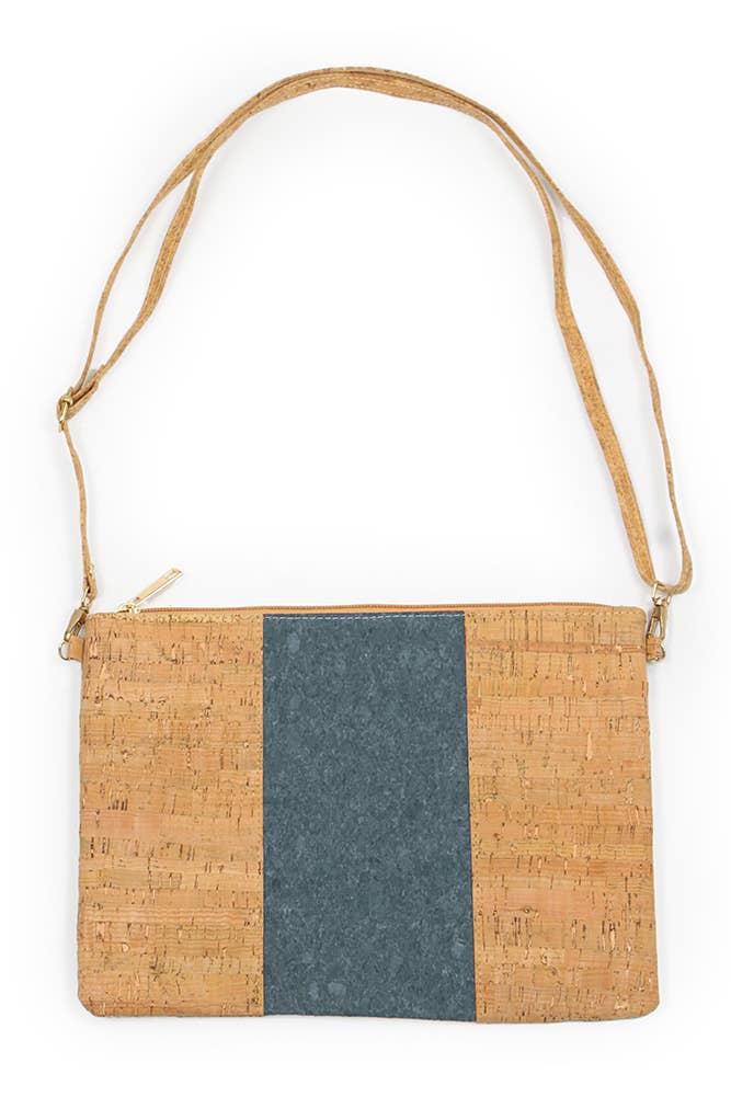 Hana - Wholesale Crossbody Bag - Women's - Bold Middle Stripe Cork Clutch Crossbody Bag10