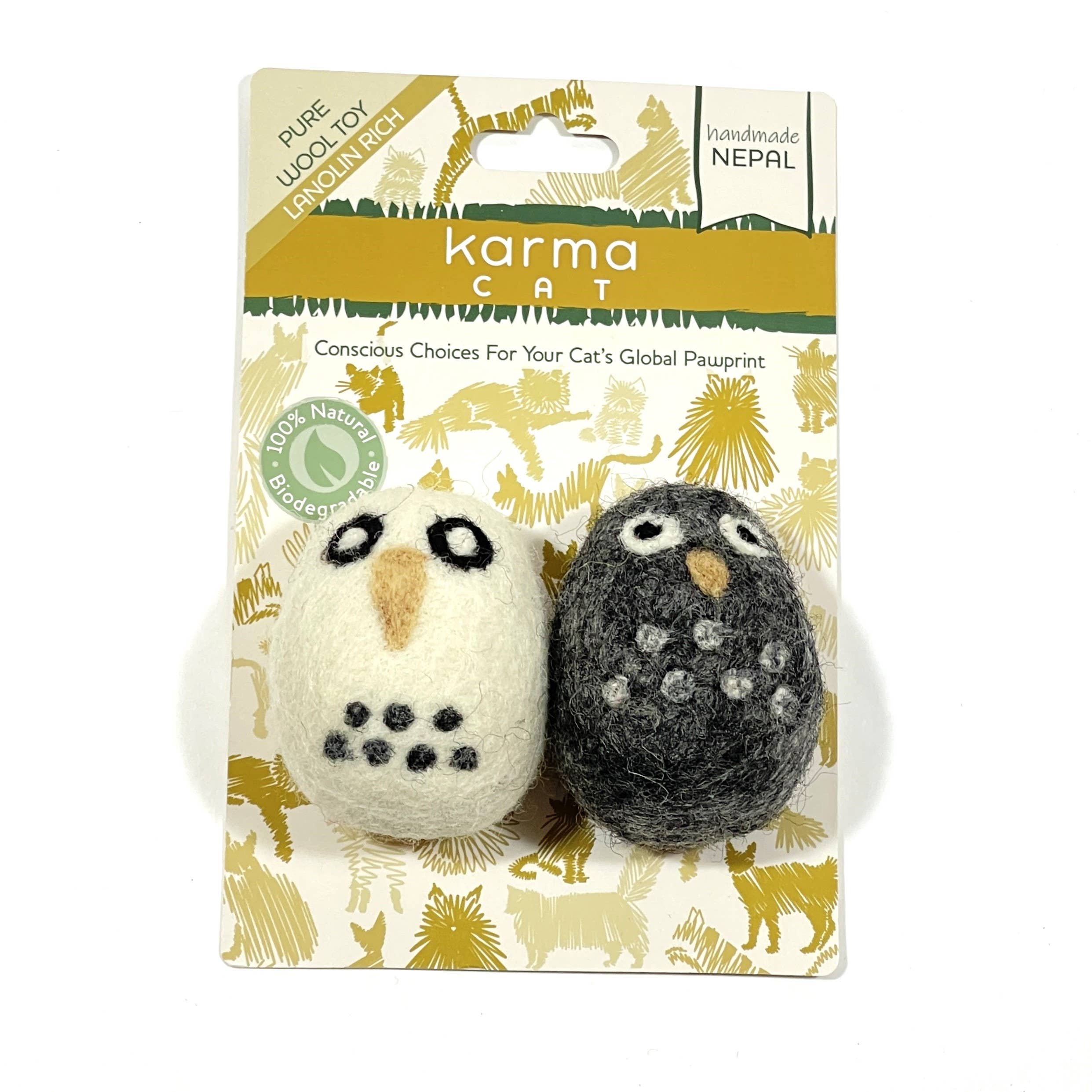 Karma Cat Inc. - Wholesale Pet Toy - Cat - Cat Toy, Pack 2, Owls1