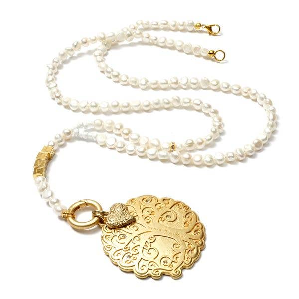 Colar intercambiável Borabora 100 Goldshiny com pérolas barrocas longas por atacado de SchauTime