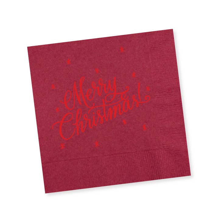 Natalie Chang - Wholesale Disposable Tableware Pack - Merry Christmas (calligraphy) Christmas Cups & Napkins (ALL)19