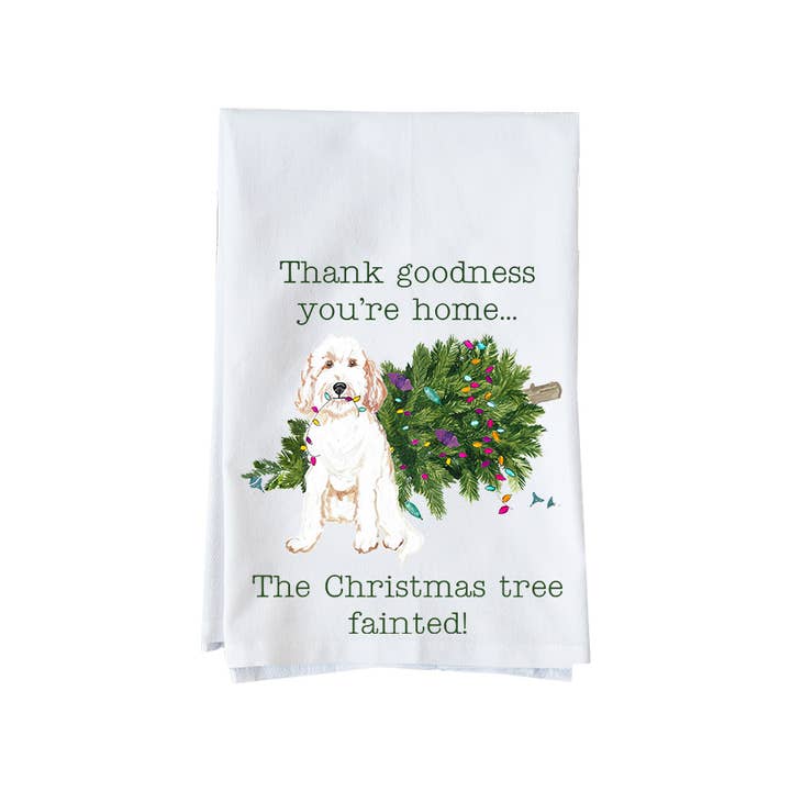 Knollwood Lane - Wholesale Tea Towel - Christmas Tree Fainted