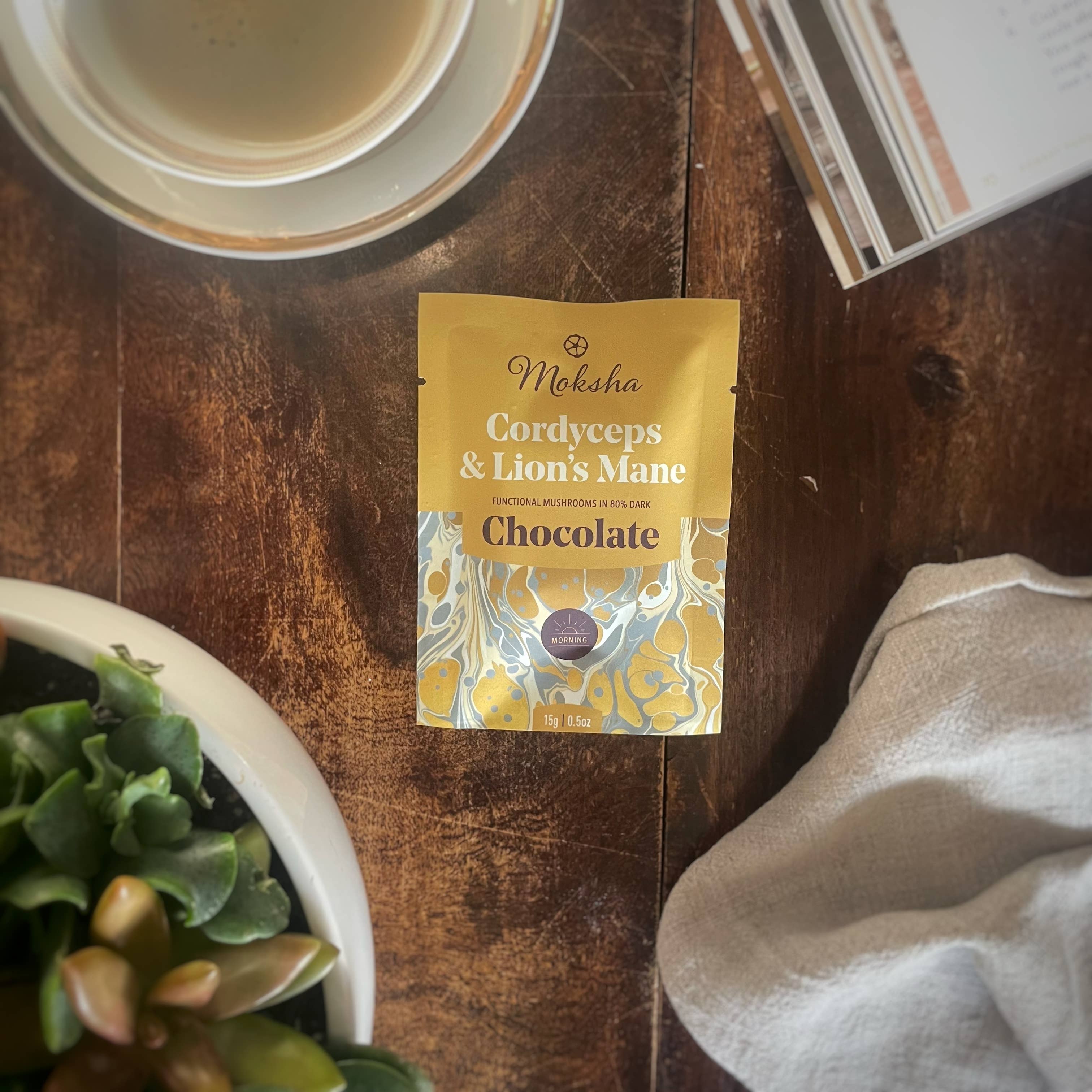 Moksha Chocolate - Wholesale Chocolate Bar - Morning Energy & Focus Mushroom Chocolates with Lion's Mane 2