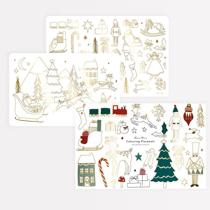 Christmas Colouring Placemats for wholesale by Meri Meri