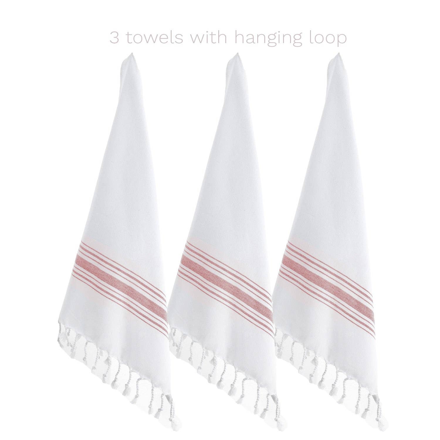 Barooga - Wholesale Hand Towel - Farmhouse Turkish Hand Towel (Set of 3), 18 x 38 inches5