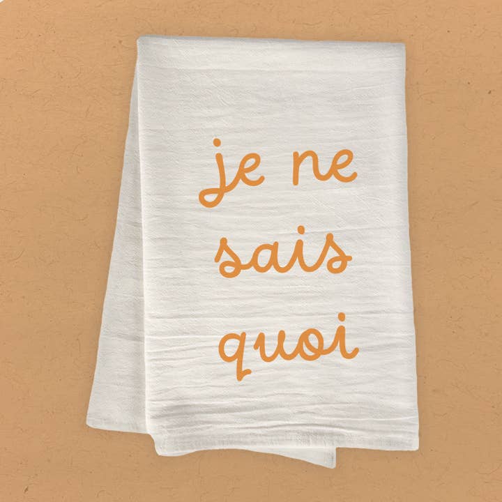 Je Ne Sais Quoi - Serviette de Cuisine en Coton pour la vente par Boheme Bliss
