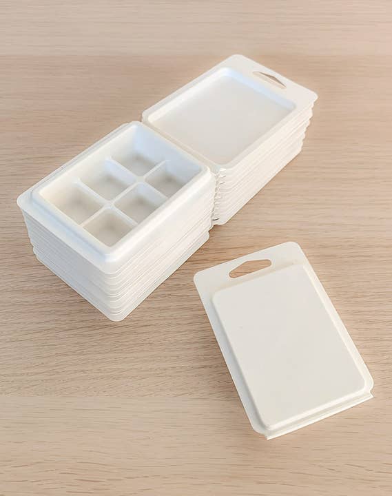 Mixie Market - Wholesale Wax Melt - Matte White Wax Melt Clamshells | 12 pk1
