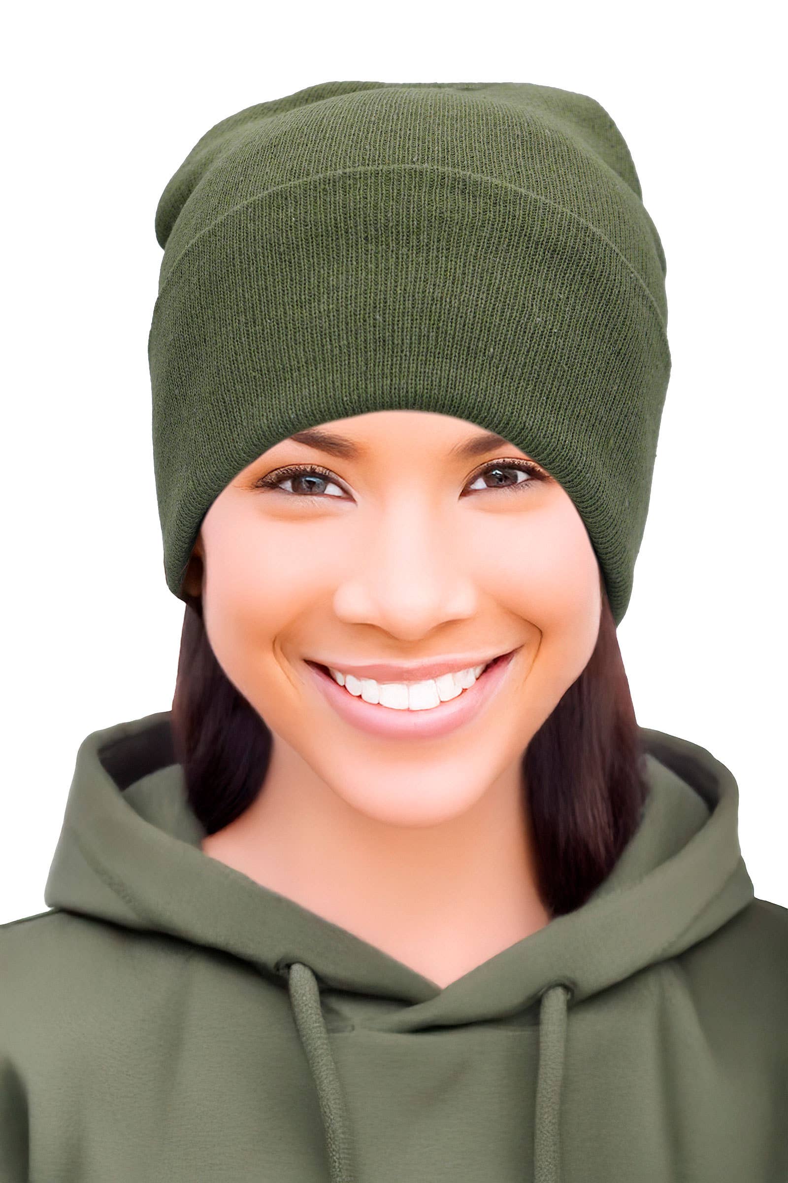 ASSORTI Bonnet à revers en acrylique aux tons neutres foncés en vente sur Faire1