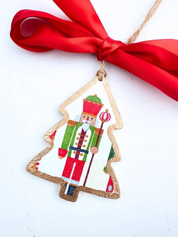 Green and Red Nutcracker Tree Ornament for wholesale by SoCharm Designs