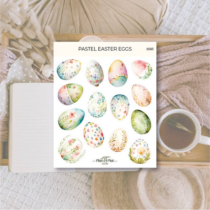 Plan & Plot Studio - Wholesale Sticker - Pastel Easter Eggs | Stickers