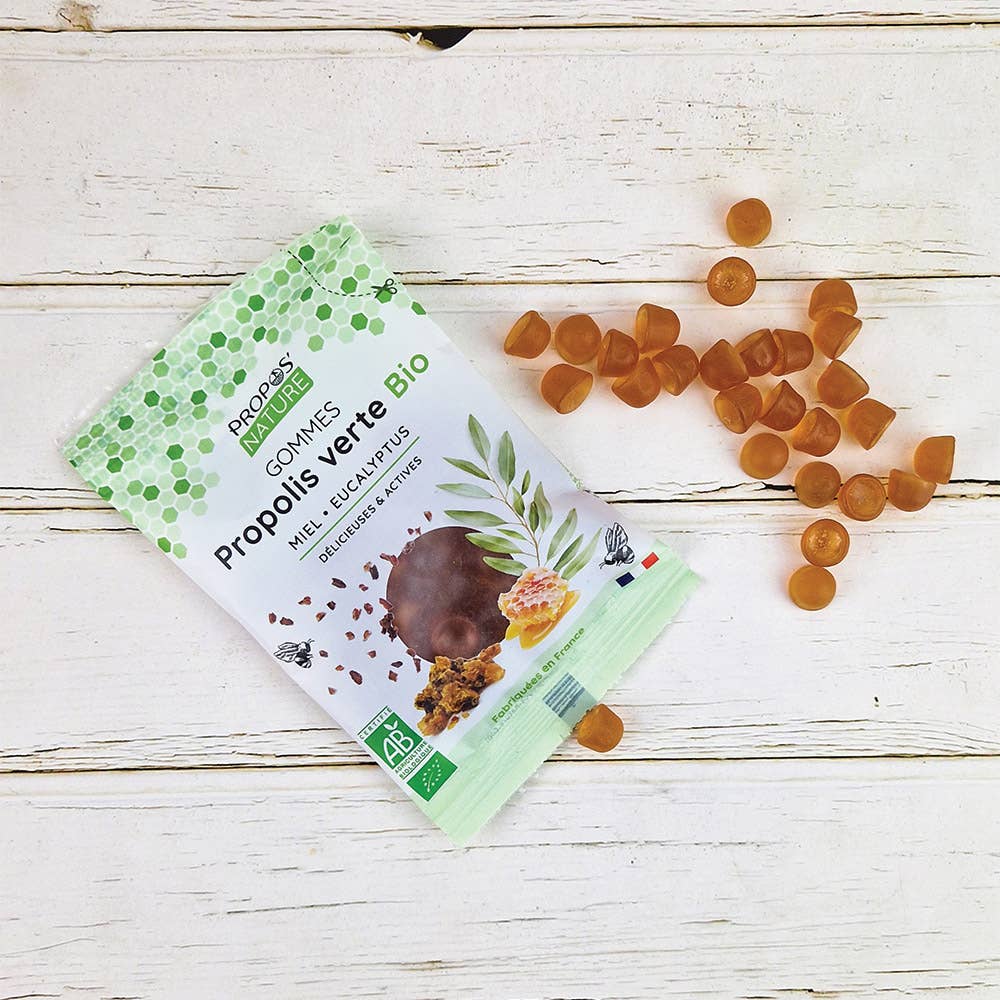 Propos'Nature – Gomas por atacado – Pastilhas de Própolis Verde e Mel Orgânico para Dor de Garganta - 45 g1