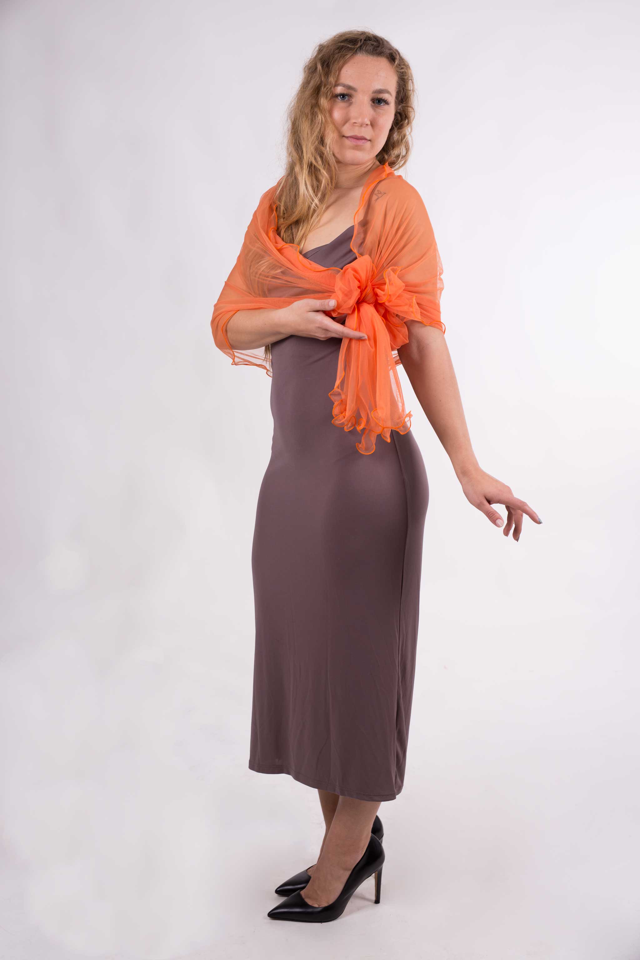 MR Complements - Vente Écharpe – femme - Châle en tulle grande taille aux bords ondulés54