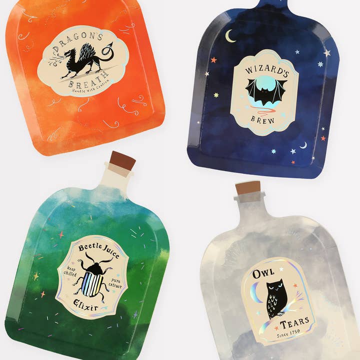 Making Magic Potion Bottle Plates for wholesale by Meri Meri