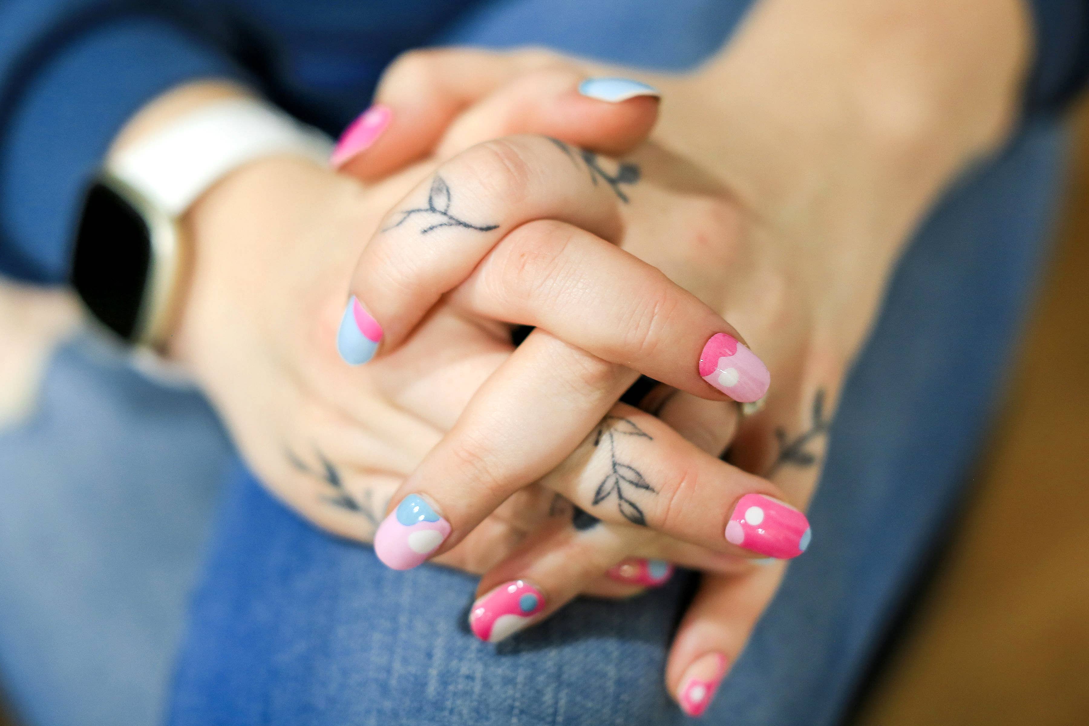 Modgloss - Wholesale Nail Art/Decal - Pink Modern Abstract Nail wraps | "Dreamhouse Couture"1