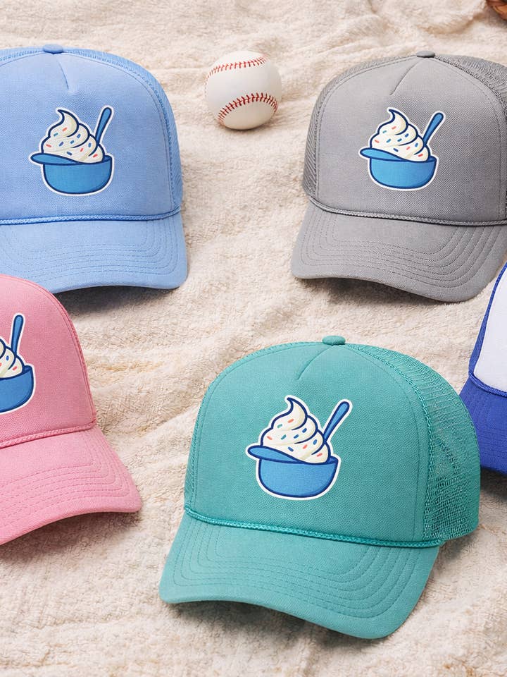 Kids Ballpark Ice Cream Trucker Hat for wholesale by Thread Friday