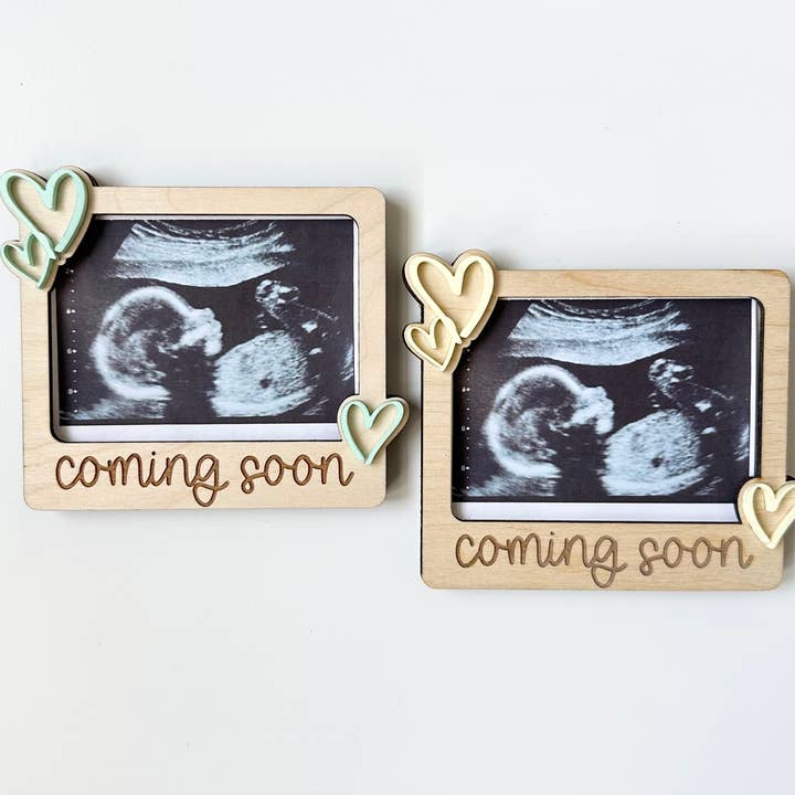 The House of Marigolds - Wholesale Picture Frame - Kids & Baby - "Coming Soon" Baby Announcement Magnet, Sonogram Holder 2