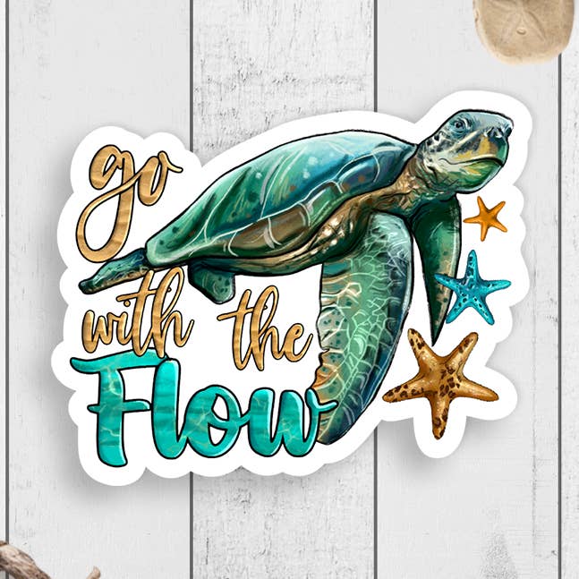 Expression Design Co - Wholesale Sticker - Go With The Flow Vinyl Sticker0