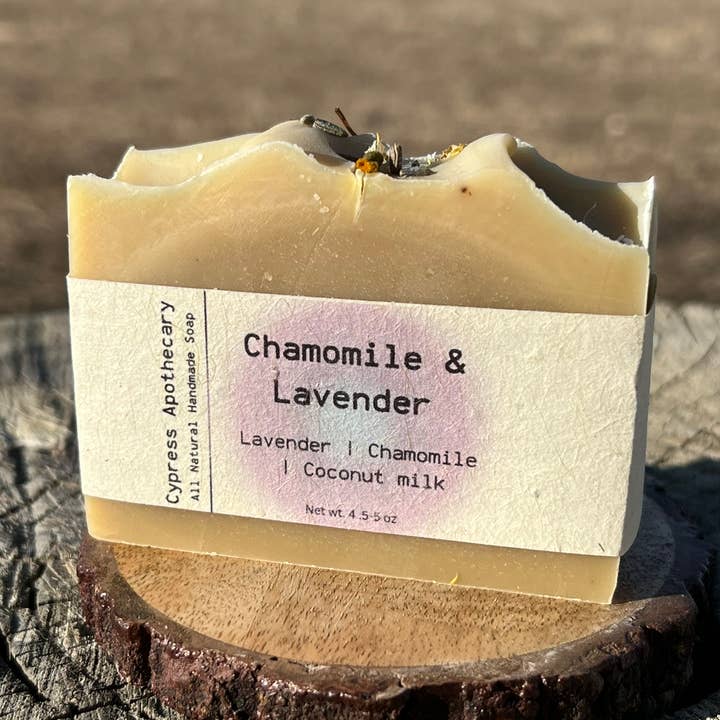 Chamomile & Lavender Soap Bar for wholesale by Cypress Apothecary
