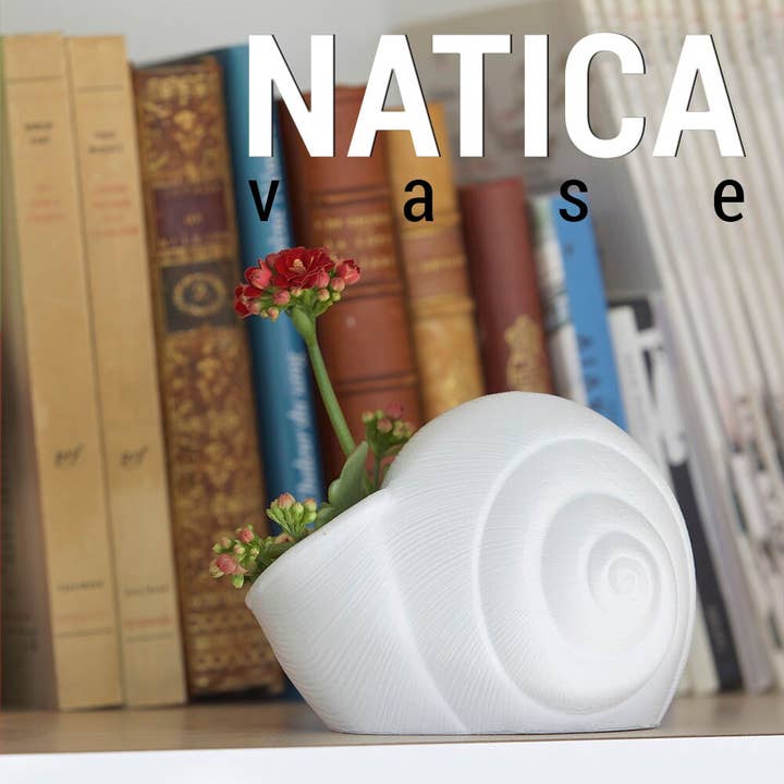 Pot de fleurs imprimé en 3D Natica Snail Cottagecore pour la vente par Mystical Dreams