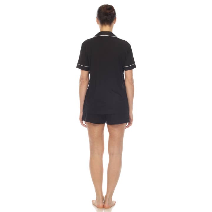 WHITE MARK - Wholesale Sleepwear Set - Women's - Women's Short Sleeve Bamboo Pajama Set