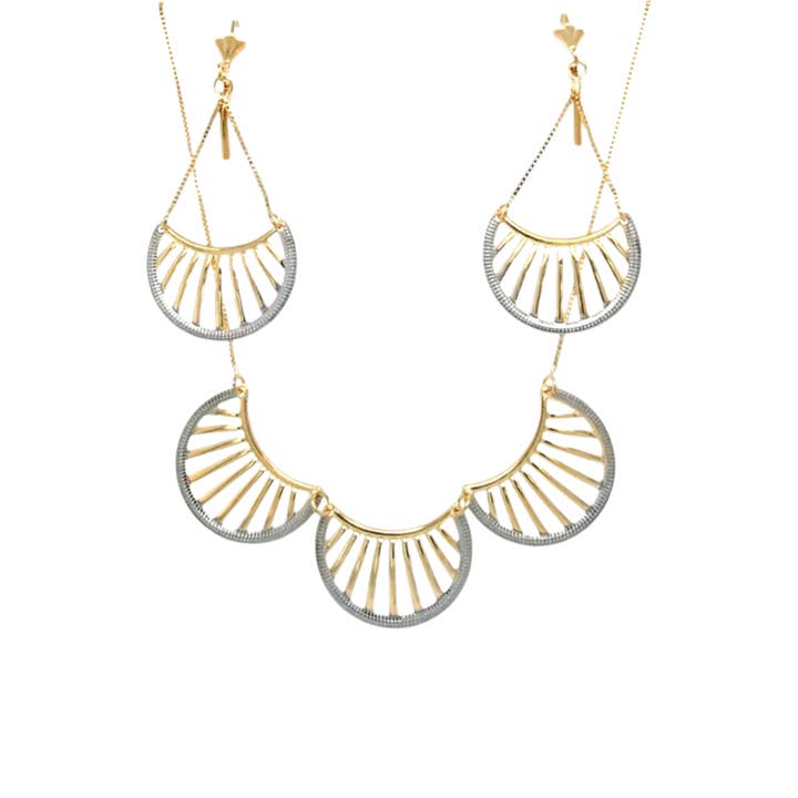 Scallops Semi Circle Set for wholesale by Lacosta Jewelry Corp