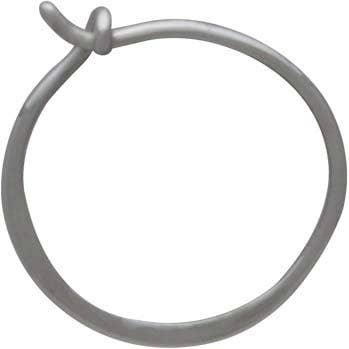 Nina Designs - Wholesale Hoop Earrings - Sterling Silver Half Hammered Circle Earring Hoops6