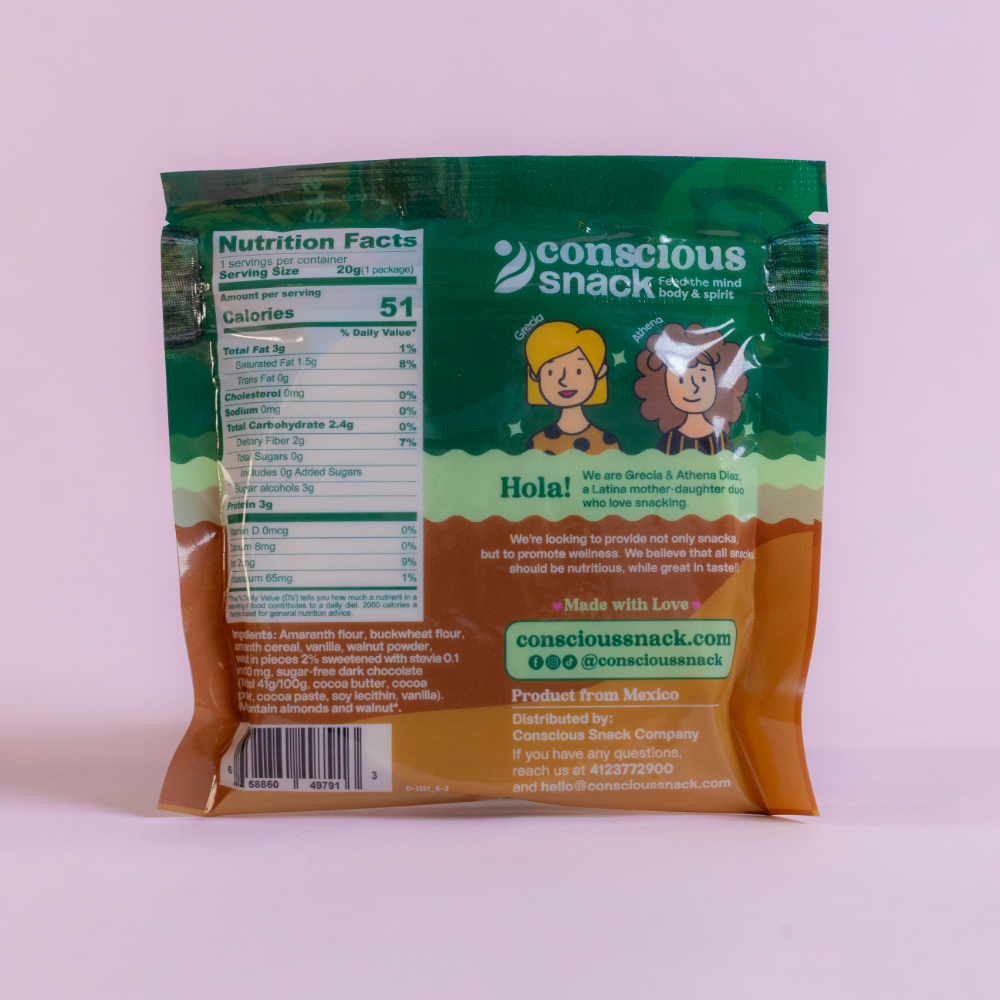 Conscious Snack – wholesale Biscuit – Conscious Snack Filled Wafers Choko Obleas Pecan .70oz2