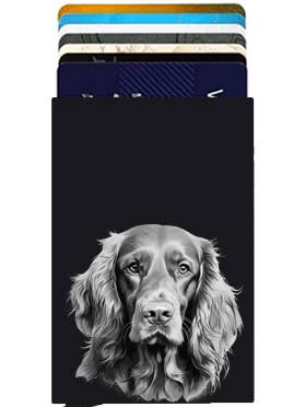 Lasergravierte Irish Setter - Kreditkartenhalter für den Großhandel von Etched Wallet Art