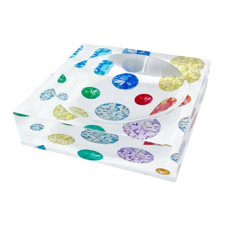 Jewel Hvid Akryl Slikskål for engroshandel hos Nicolette Mayer Collection