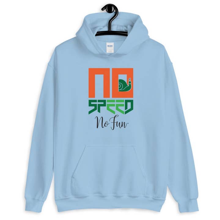 Sem Velocidade Sem Diversão, Estilo, Hoodie, Azul Especial por atacado de No Fun Company