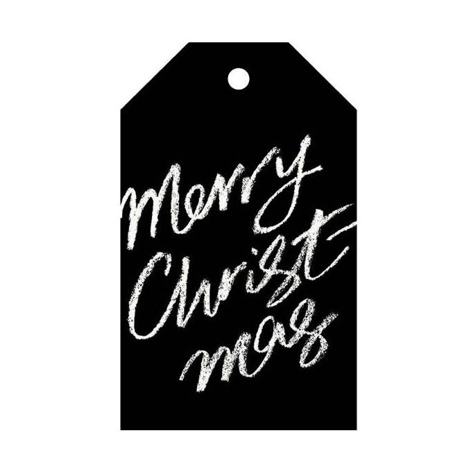 12 x Buon Natale - Etichetta Regalo (Nera) per la vendita all'ingrosso da parte di GALINA DIXON