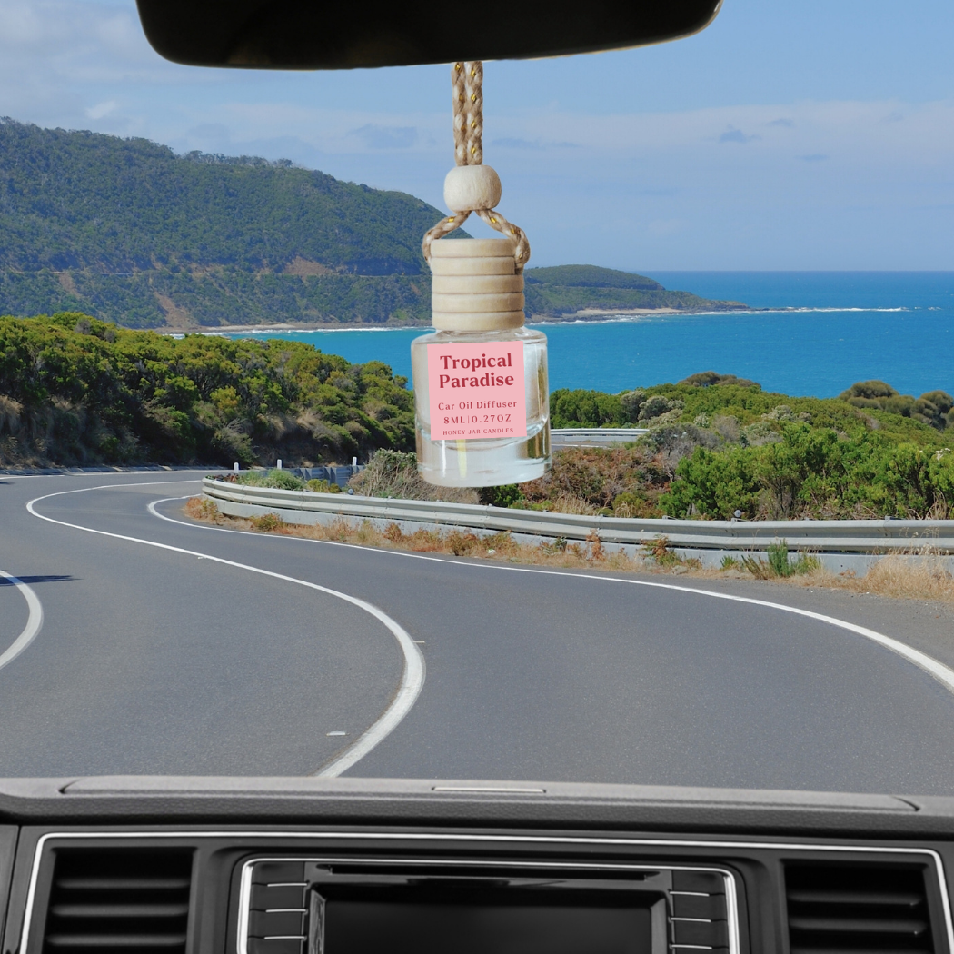 Honey Jar Creations - Wholesale Car Freshener - Unisex - Hanging Car Diffusers | Tropical Paradise | Made in USA2