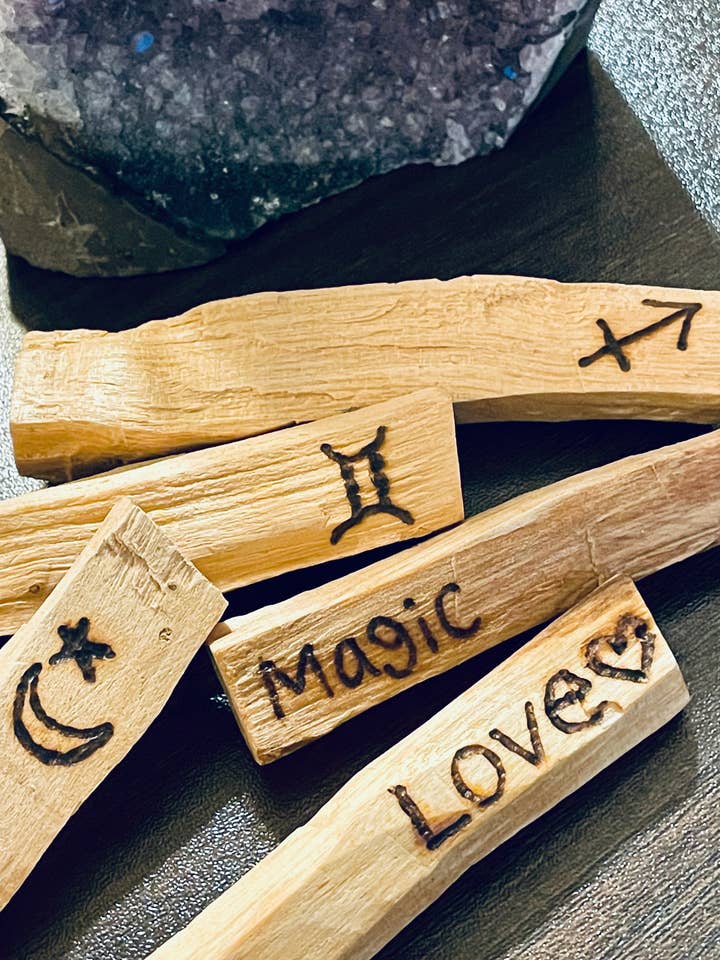Customized Bulk Wood Burn Palo Santo Sticks for wholesale by Essential Sage